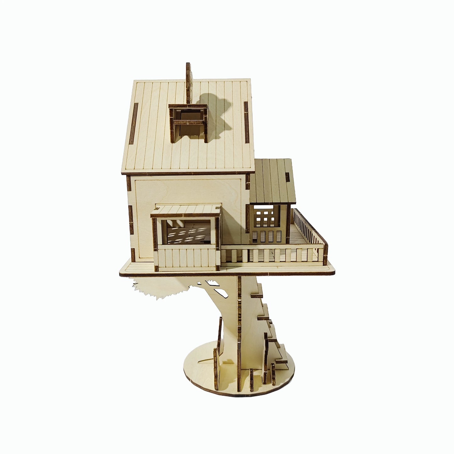 Puzzle 3D Bois Cabane dans les Arbres – Maquette Architecture Modélisme DIY