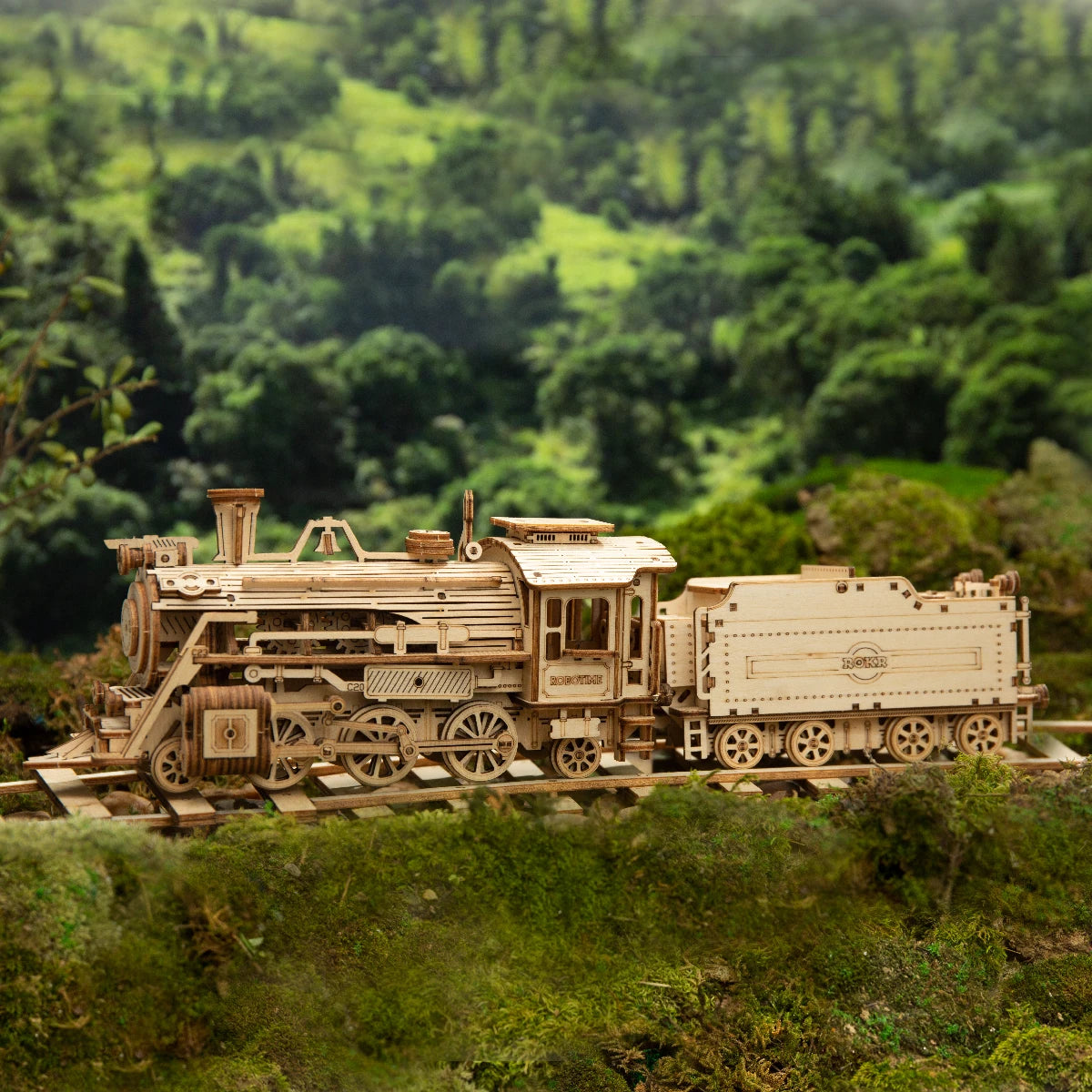 Train à Vapeur 1:80 | Kit Modélisme Bois | Puzzle 3D à Assembler