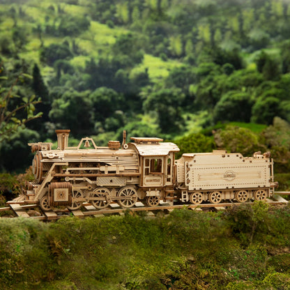Train à Vapeur 1:80 | Kit Modélisme Bois | Puzzle 3D à Assembler
