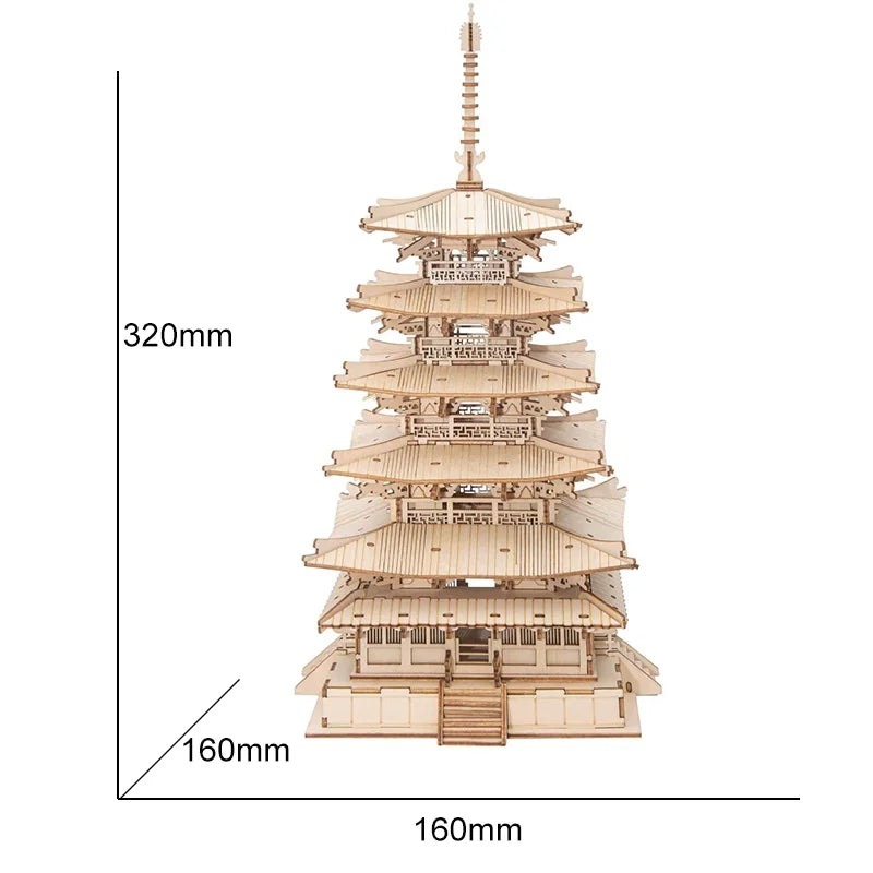 Puzzle 3D Pagode en Bois