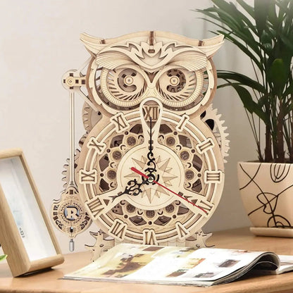 Puzzle 3D - Hibou en bois