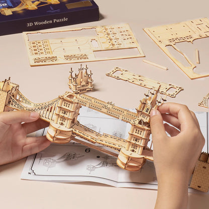 Puzzle 3D Tower Bridge - Maquette Bois à Assembler | DIY