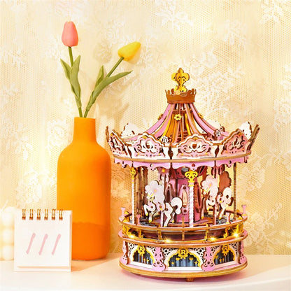 Puzzle 3D Carrousel | Manège Enfant | Boîte à Musique