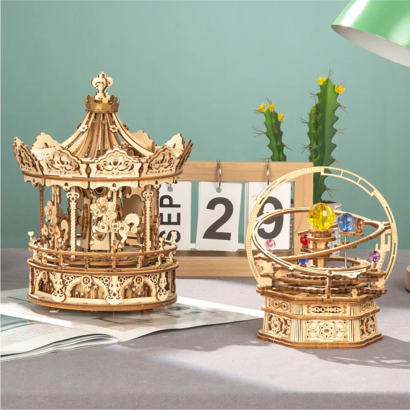 Puzzle 3D Carrousel | Manège Enfant | Boîte à Musique