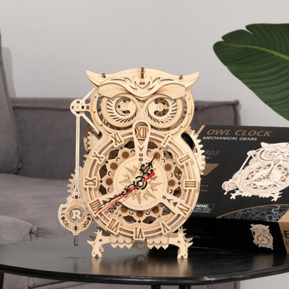 Puzzle 3D - Hibou en bois