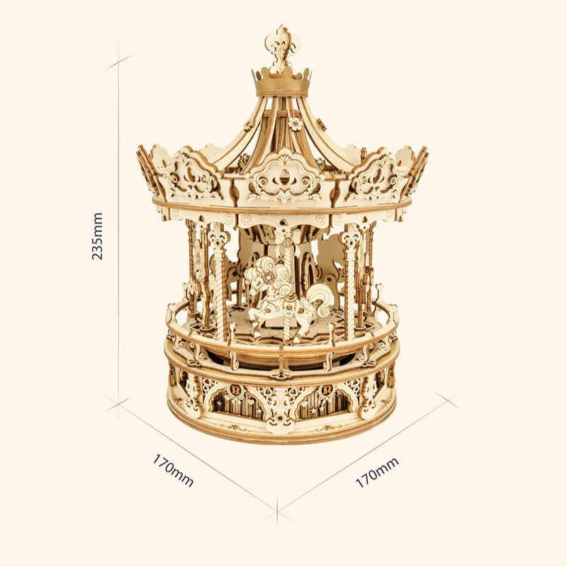 Puzzle 3D Carrousel | Manège Enfant | Boîte à Musique