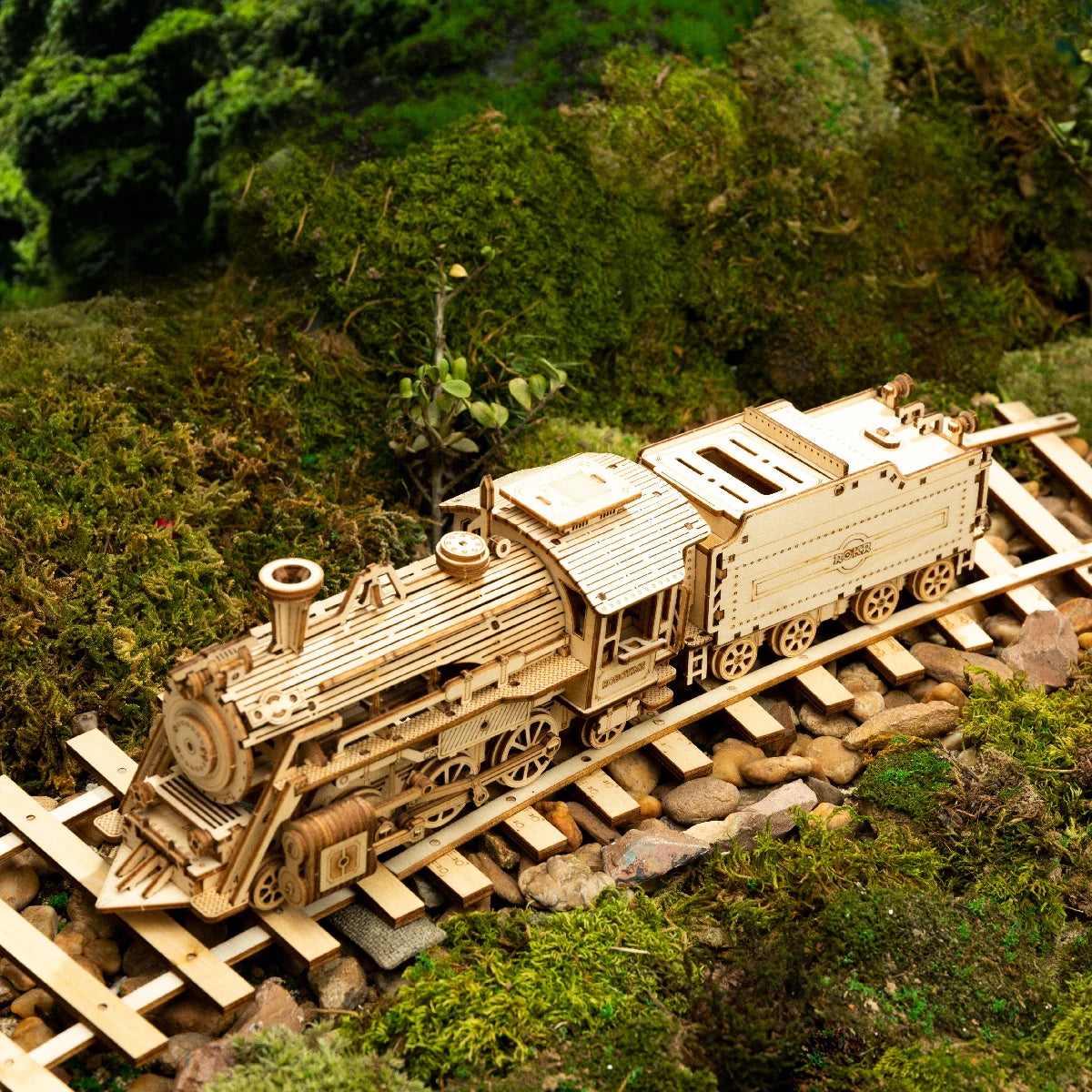 Train à Vapeur 1:80 | Kit Modélisme Bois | Puzzle 3D à Assembler