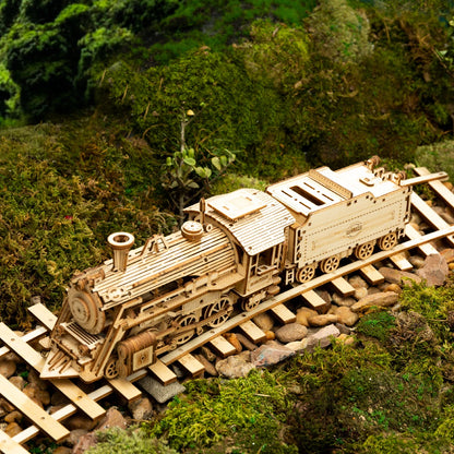 Train à Vapeur 1:80 | Kit Modélisme Bois | Puzzle 3D à Assembler