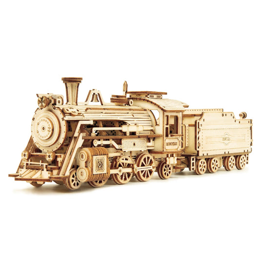 Train à Vapeur 1:80 | Kit Modélisme Bois | Puzzle 3D à Assembler