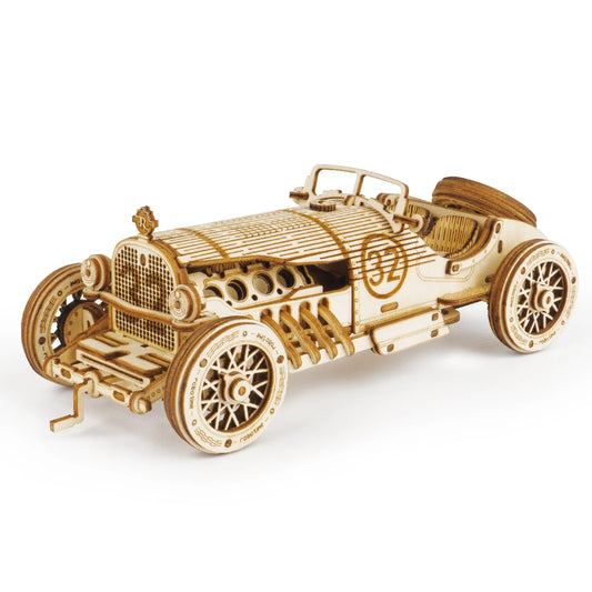 Puzzle 3D Voiture de Course Vintage | Kit Modélisme Bois | DIY