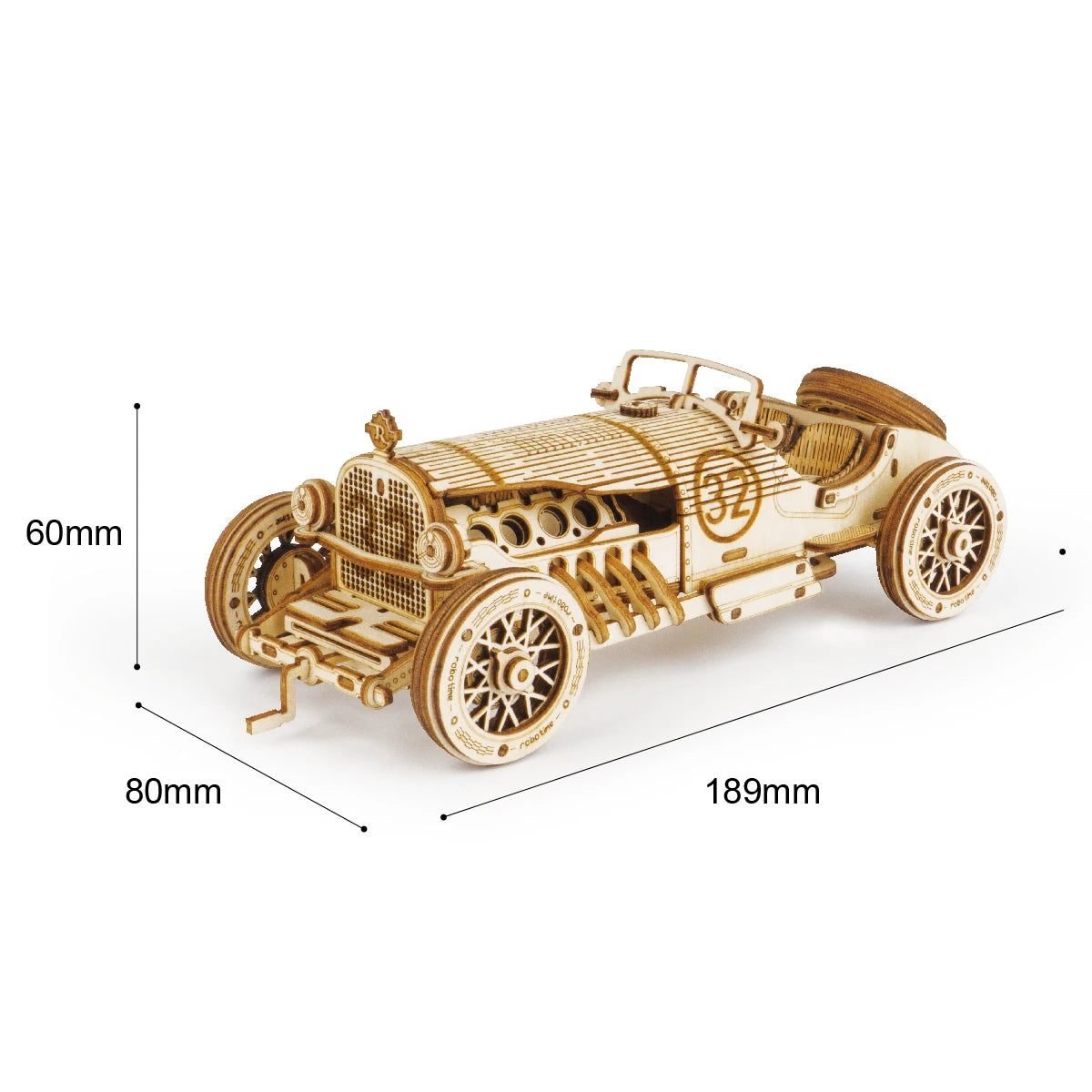 Puzzle 3D Voiture de Course Vintage | Kit Modélisme Bois | DIY