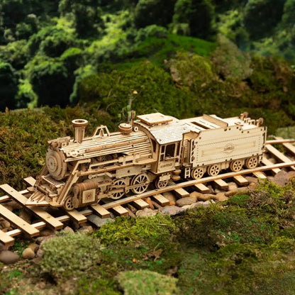 Train à Vapeur 1:80 | Kit Modélisme Bois | Puzzle 3D à Assembler