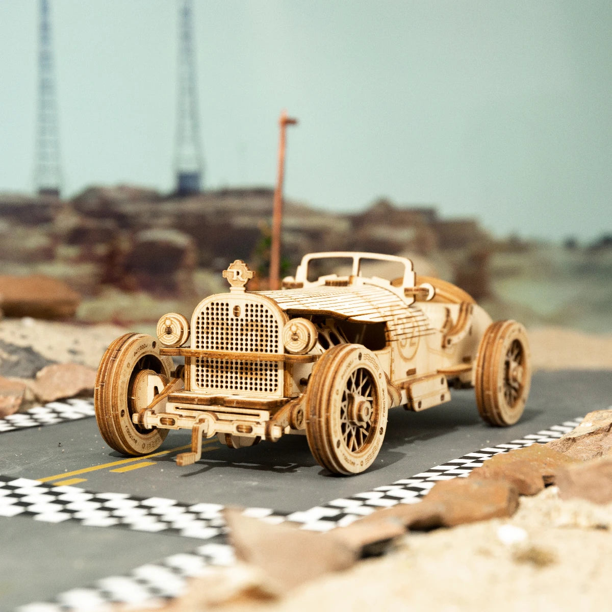 Puzzle 3D Voiture de Course Vintage | Kit Modélisme Bois | DIY