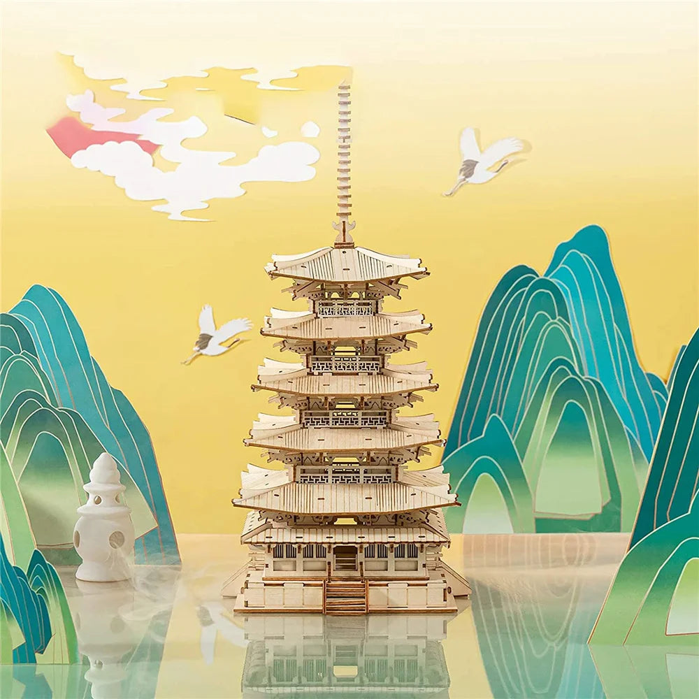 Puzzle 3D Pagode en Bois