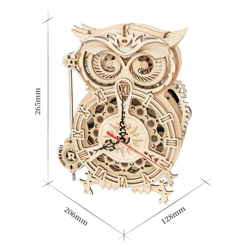 Puzzle 3D - Hibou en bois