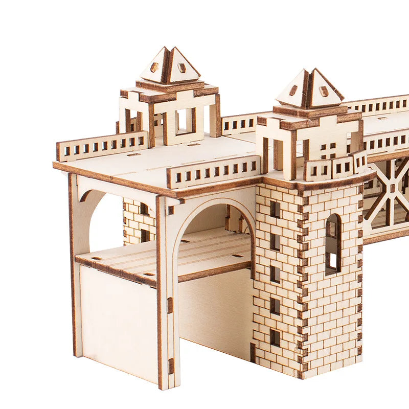 Puzzle 3D Bois Pont Japonais Sakura – Maquette Architecture Modélisme DIY