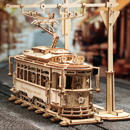 Puzzle 3D en Bois | Tramway Lisbonne | Kit Modélisme