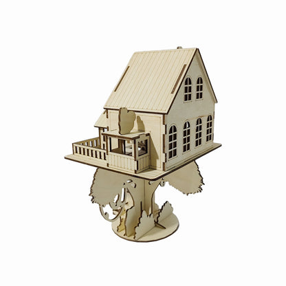 Puzzle 3D Bois Cabane dans les Arbres – Maquette Architecture Modélisme DIY