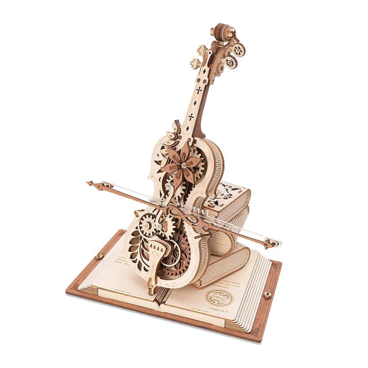 Violon Mécanique en Bois 3D | Puzzle à Engrenages
