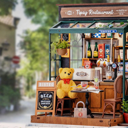 3D Puzzle en Bois Bistro Miniature | Maison DIY