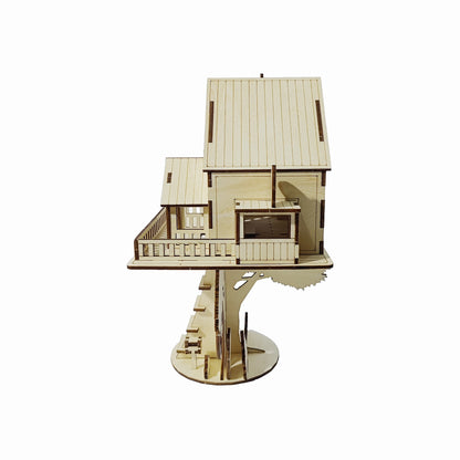 Puzzle 3D Bois Cabane dans les Arbres – Maquette Architecture Modélisme DIY