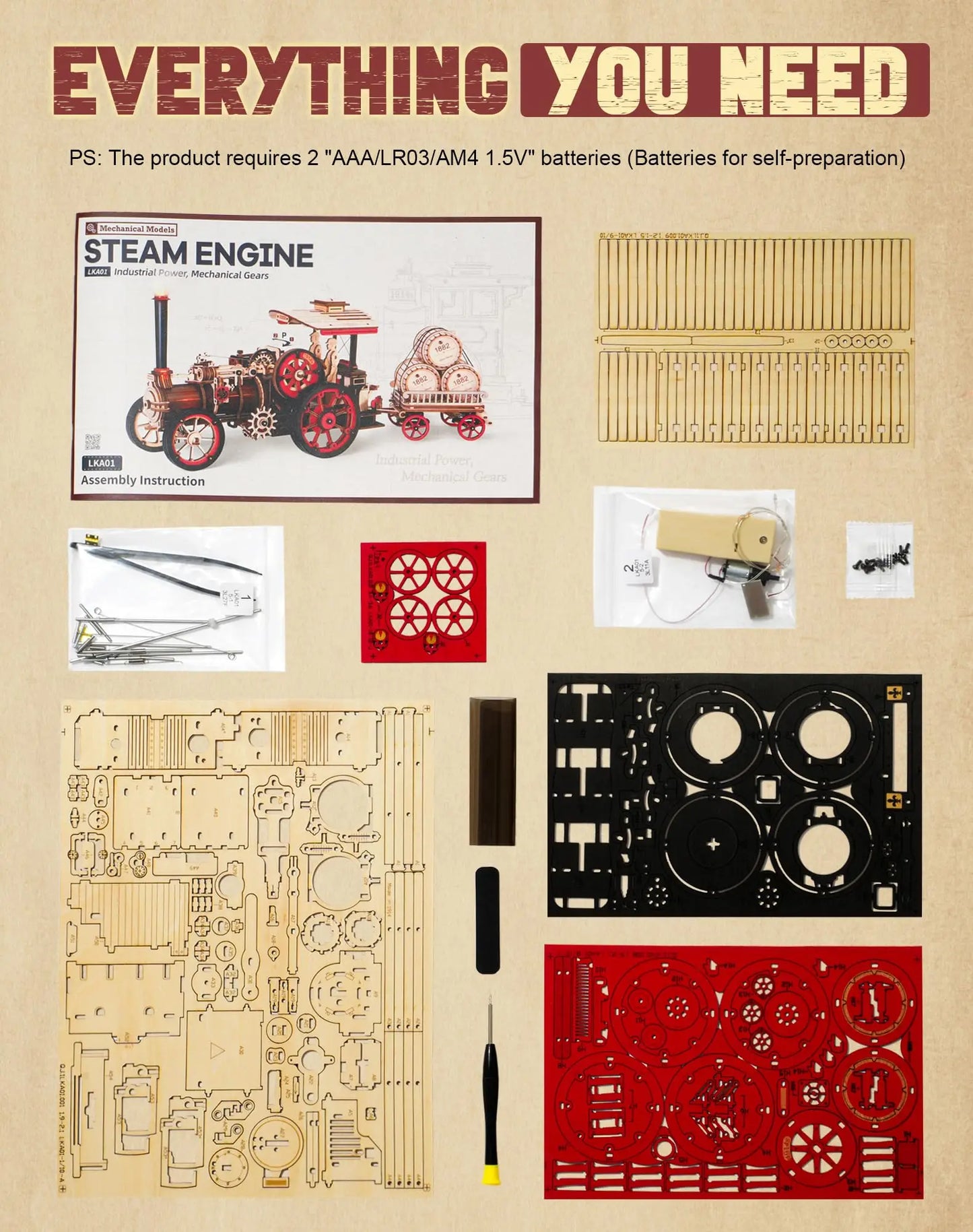 Puzzle 3D Tracteur | Kit Modélisme | Activité DIY