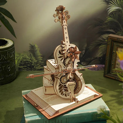 Violon Mécanique en Bois 3D | Puzzle à Engrenages