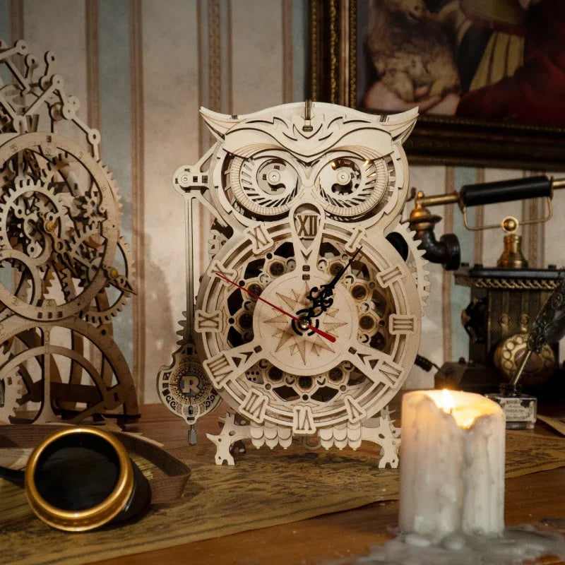Puzzle 3D - Hibou en bois