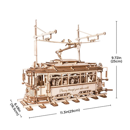 Puzzle 3D en Bois | Tramway Lisbonne | Kit Modélisme