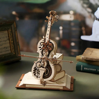Violon Mécanique en Bois 3D | Puzzle à Engrenages