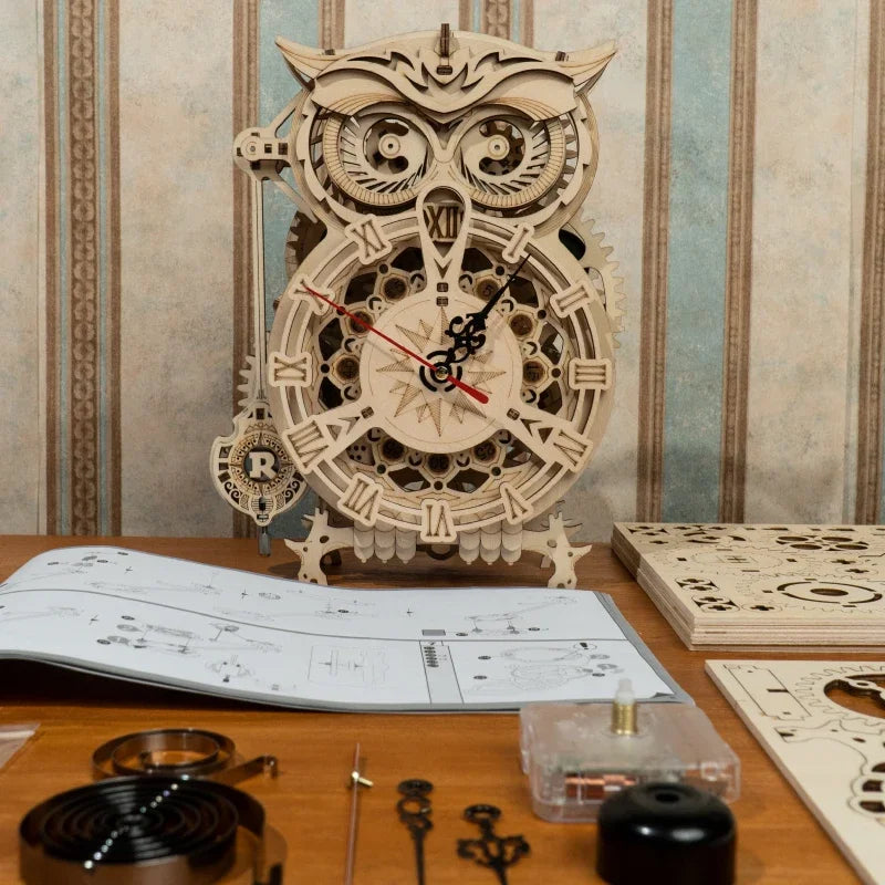 Puzzle 3D - Hibou en bois