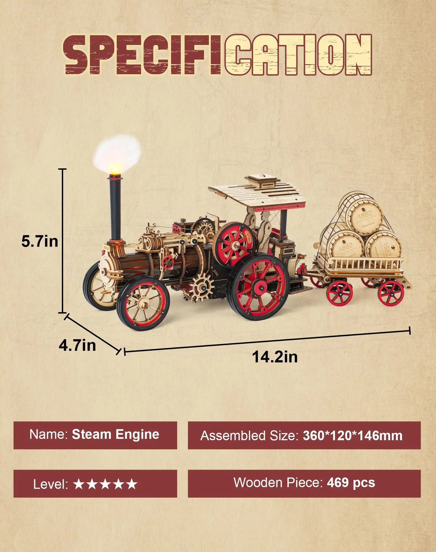 Puzzle 3D Tracteur | Kit Modélisme | Activité DIY