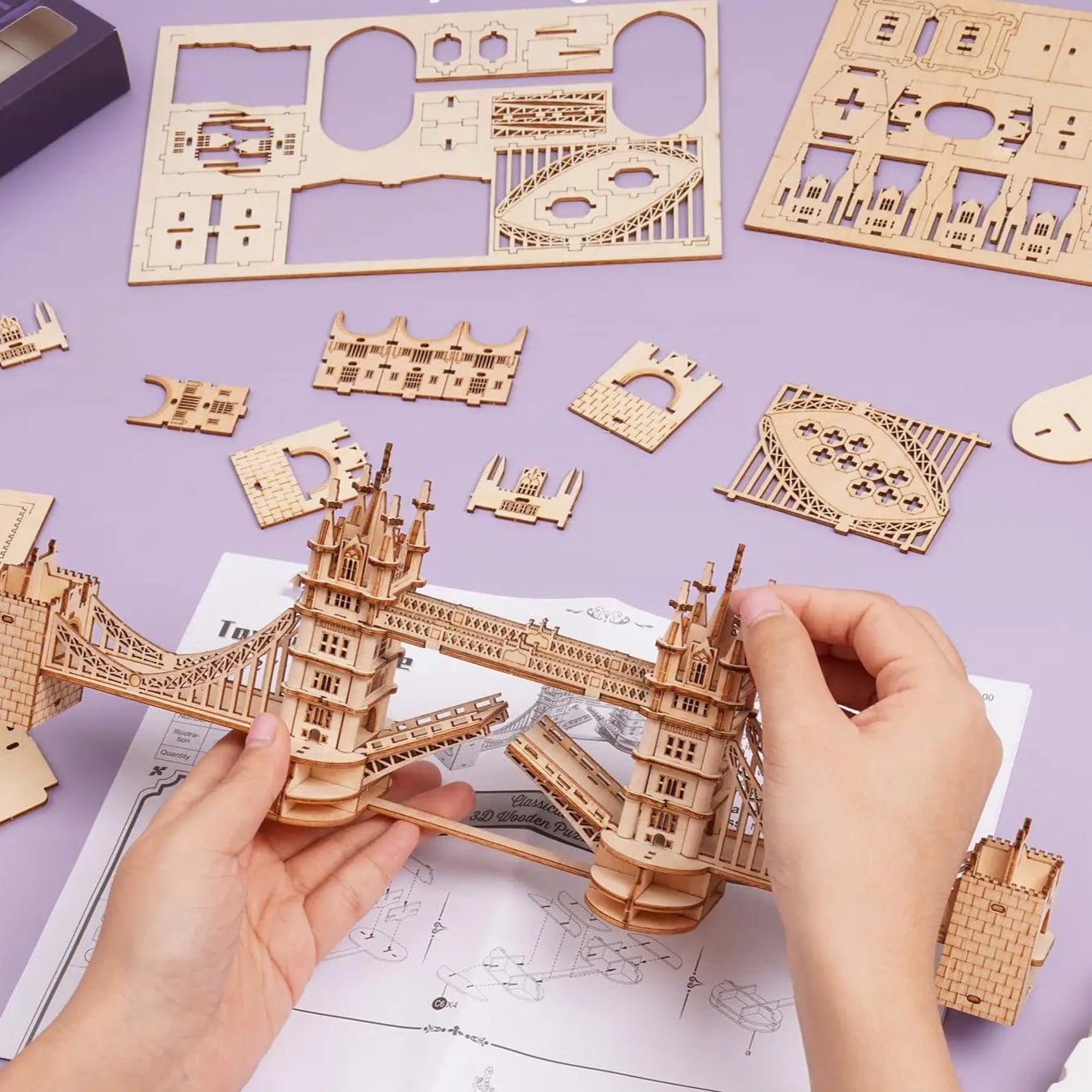Puzzle 3D Tower Bridge - Maquette Bois à Assembler | DIY