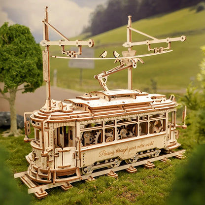 Puzzle 3D en Bois | Tramway Lisbonne | Kit Modélisme