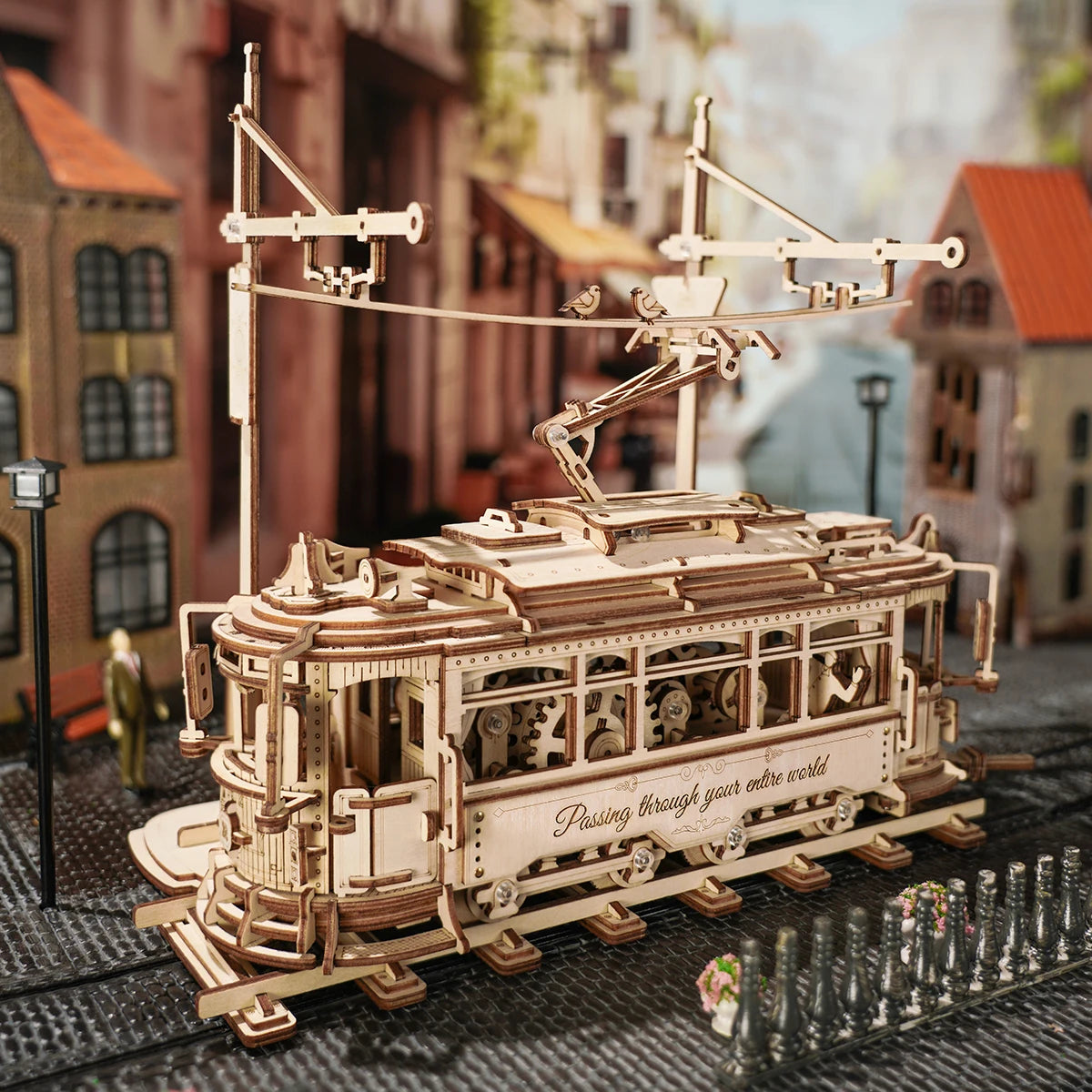 Puzzle 3D en Bois | Tramway Lisbonne | Kit Modélisme