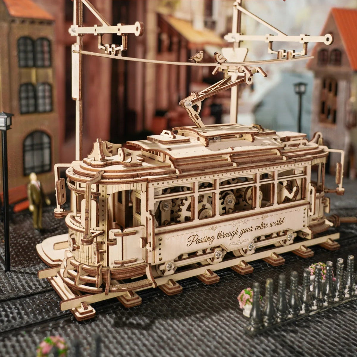 Puzzle 3D en Bois | Tramway Lisbonne | Kit Modélisme