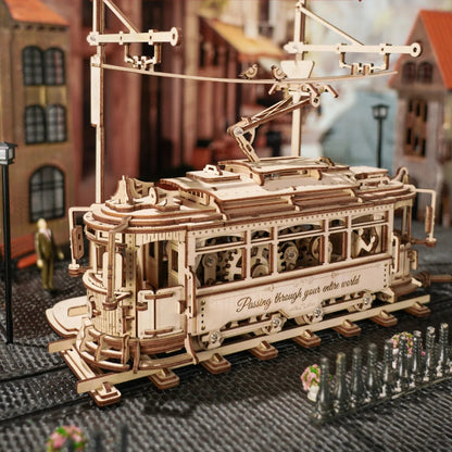 Puzzle 3D en Bois | Tramway Lisbonne | Kit Modélisme