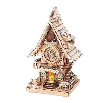 Puzzle 3D Maison Horloge en Bois