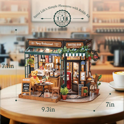 3D Puzzle en Bois Bistro Miniature | Maison DIY