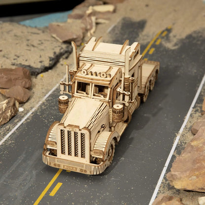 Puzzle 3D Camion Poids Lourd Américain | Kit Modélisme Bois