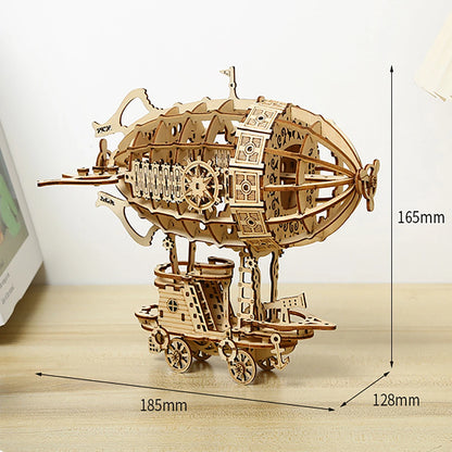 Puzzle 3D Bois Dirigeable Vintage – Maquette Modélisme Industriel DIY