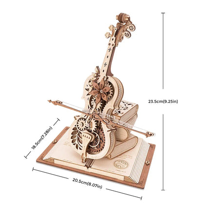 Violon Mécanique en Bois 3D | Puzzle à Engrenages