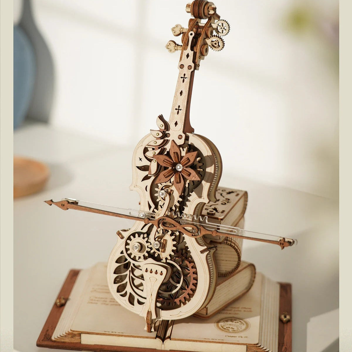 Violon Mécanique en Bois 3D | Puzzle à Engrenages