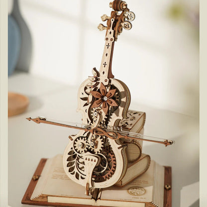 Violon Mécanique en Bois 3D | Puzzle à Engrenages