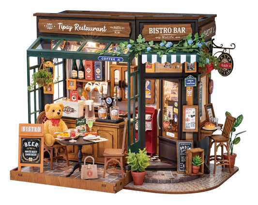 3D Puzzle en Bois Bistro Miniature | Maison DIY