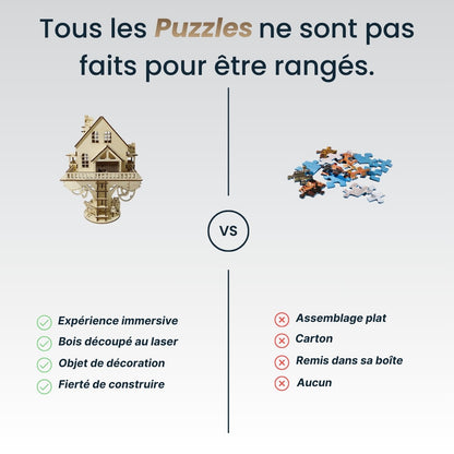 Puzzle 3D Bois Cabane dans les Arbres – Maquette Architecture Modélisme DIY