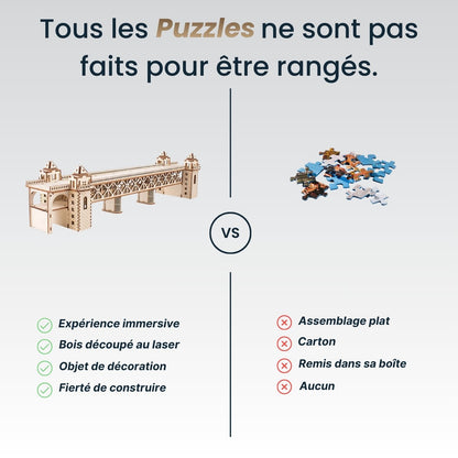 Puzzle 3D Bois Pont Japonais Sakura – Maquette Architecture Modélisme DIY